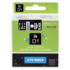 DYMO Cinta LM D1 19mmx7m Blanco/negro en Huesoi