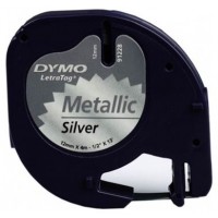 DYMO Cinta LT 12mmx4mt -Negro/Plata metalizada en Huesoi
