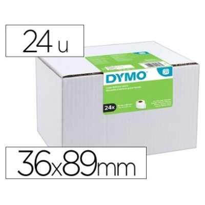 DYMO Etiqueta LW Multipack  Etiquetas dirección 36x89mm -  VALUE PACK (24 rollos) Papel blanco en Huesoi