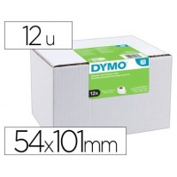 PACK 12 ROLLOS ETIQUETAS IDENTIFICACIÓN 101X54MM. DYMO S0722420 (Espera 4 dias) en Huesoi