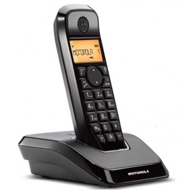 MOTOROLA S1201 Telefono DECT Negro en Huesoi