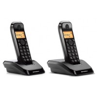 MOTOROLA S1202 Telefono DECT DUO Negro en Huesoi