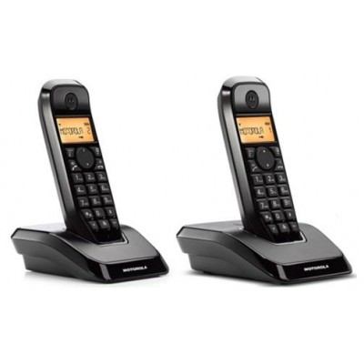 MOTOROLA S1202 Telefono DECT DUO Negro en Huesoi