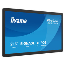 IIYAMA 21,5" SMALL FORMAT SIGNAGE WITH ANDROID 14+GMS, 5-YEAR IISIGNAGE2 CMS LICENCE, SOC OCTA-CORE RK3576 4GB, STORAGE 32GB, 1920X1080, 500CD/M&sup2;, IPS PANEL, USB-C (VIDEO OUT), SPEAKERS, MICROPHONE, WIFI6, BT5.3, USB 3.2+2.0, CABLE COVER (S2225A