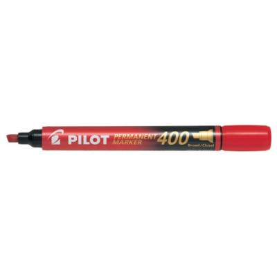 MARCADOR PERMANENTE PUNTA BISELADA SCA-400 ROJO PILOT SCA-400-R (MIN12) (Espera 4 dias) en Huesoi