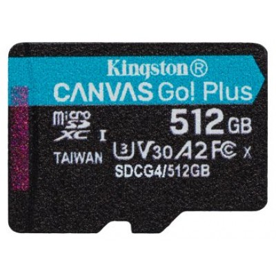 Kingston Technology 512 GB microSDXC Canvas Go Plus Gen4 200R A2 U3 Paquete individual sin ADP (Espera 4 dias) en Huesoi