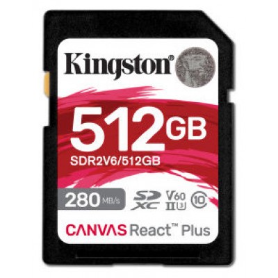 Kingston Technology Canvas React Plus 512 GB SDXC UHS-II Clase 10 (Espera 4 dias) en Huesoi