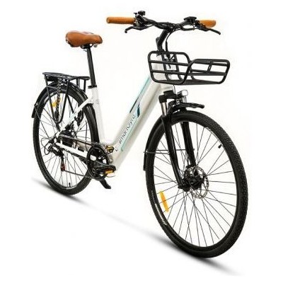BICICLETA ELECTRICA SMARTGYRO SUNSET BLANCA 250W 1000MAH 50KM AUTO en Huesoi
