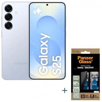 Samsung S25 256Gb Gris+Protec Privacidad Panzer en Huesoi