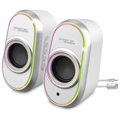 Spirit of Gamer Altavoz 2.0 FANATIC 500 RGB White en Huesoi