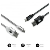 SUBBLIM PACK 2 CABLES USB TIPO USB-C-A 3.0 1 M BLACK/SILVER (Espera 4 dias) en Huesoi