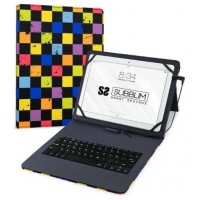 FUNDA + TECLADO TABLET KEYTAB USB 10.1"" SQUARES SUBBLIM (Espera 4 dias) en Huesoi