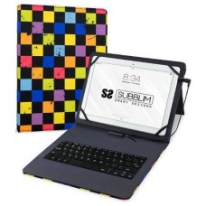 FUNDA + TECLADO TABLET KEYTAB USB 10.1"" SQUARES SUBBLIM (Espera 4 dias) en Huesoi