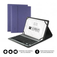 FUNDA + TECLADO TABLET KEYTAB PRO BLUETOOTH 10.1"" MORADO SUBBLIM (Espera 4 dias) en Huesoi