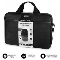 SUBBLIM Maletín con Ratón Select Pack Wired Mouse USB + Laptop bag 15,6" (Espera 4 dias) en Huesoi