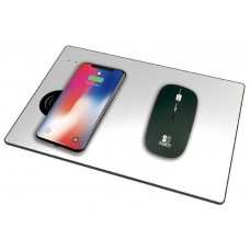 CARGADOR SUBBLIM MOUSEPAD WIRELESS CHARGER ALUMINUM SILVER 10W en Huesoi