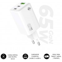 SUBBLIM CARGADOR GAN 65W CHARGER USB C+C+A (Espera 4 dias) en Huesoi