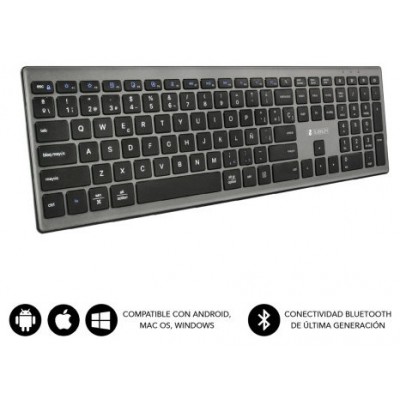 SUBBLIM Teclado Completo delgado inalámbrico Bluetooth Pure Extended Grey (Espera 4 dias) en Huesoi