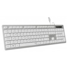 TECLADO USB SUBBLIM WIRED ERGO KEYS SILENT FLAT HQ SILVER USB en Huesoi