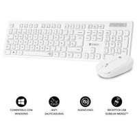 SUBBLIM Teclado Ergonómico y ratón Combo Business Slim Silencioso Inalámbrico 2.4G Blanco (Espera 4 dias) en Huesoi