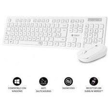 SUBBLIM Teclado Ergonómico y ratón Combo Business Slim Silencioso Inalámbrico 2.4G Blanco (Espera 4 dias) en Huesoi