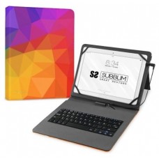 FUNDA CON TECLADO MICRO USB – TYPE C KEYTAB USB 11" TRIANGULOS (Espera 4 dias) en Huesoi