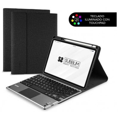 FUNDA + TECLADO TABLET KEYTAB PRO BL BT IPAD PRO 12.9"" 2021/20 NEGRO SUBBLIM (Espera 4 dias) en Huesoi