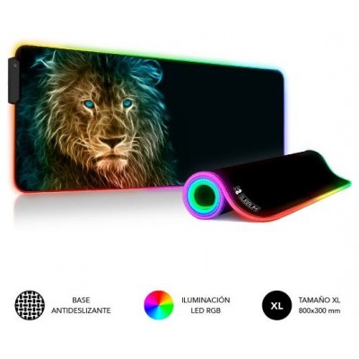 SUBBLIM Alfombrilla/Tapete Ratón con Luz LED RGB 9 colores Extra Grande León (Espera 4 dias) en Huesoi