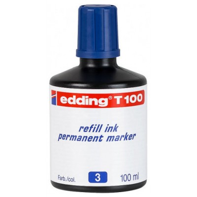 FRASCO TINTA PARA RELLENAR 100ML AZUL EDDING T100-03 (Espera 4 dias) en Huesoi