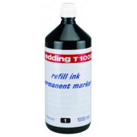 FRASCO TINTA T 1000 PARA RELLENAR 1000ML NEGRO EDDING T1000-01 (Espera 4 dias) en Huesoi