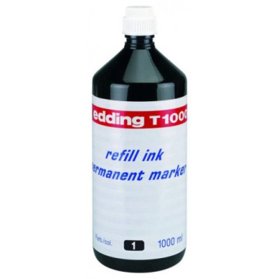 FRASCO TINTA T 1000 PARA RELLENAR 1000ML NEGRO EDDING T1000-01 (Espera 4 dias) en Huesoi