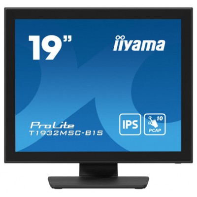 MONITOR IIYAMA 19" PCAP BEZEL FREE FRONT, 10P TOUCH, IPS PANEL, 1280X1024, SPEAKERS, VGA, DISPLAYPORT, HDMI, 225CD/M² (WITH TOUCH), USB INTERFACE, BUILT-IN POWER ADAPTER, MULTIOUCH WITH SUPPORTED OS (T1932MSC-B1S) (Espera 4 dias) en Huesoi