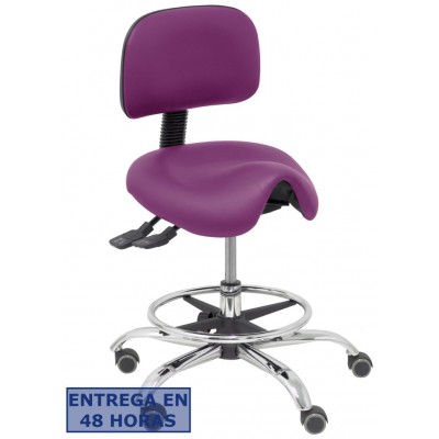 PIQUERAS Y CRESPO Taburete Zarza similpiel morado en Huesoi