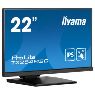 MONITOR IIYAMA 21,5" TACTIL T2254MSC-B1AG, IPS, FHD, 60 HZ, 4MS, 10 PUNTOS DE CONTACTO, HDMI, ALT. (Espera 4 dias) en Huesoi