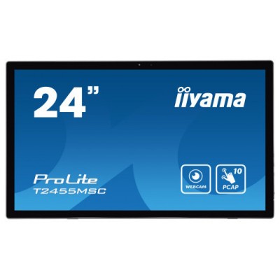 MONITOR IIYAMA 24" TACTIL T2455MSC-B1, IPS, 1920x1080, HDMI, DISPLAYPORT, 2 USB 3.0, ALTAVOCES, WEBCAM & MICROFONO (Espera 4 dias) en Huesoi