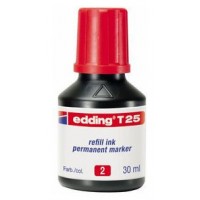 FRASCO TINTA PARA RELLENAR 25ML ROJA EDDING T25-002 (Espera 4 dias) en Huesoi