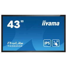 iiyama T4362AS-B1 pantalla de señalización Panel plano interactivo 108 cm (42.5") IPS 500 cd / m² 4K Ultra HD Negro Pantalla táctil Procesador incorporado Android 8.0 24/7 (Espera 4 dias) en Huesoi