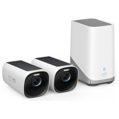 CAMARA VIGILANCIA EUFY EUFYCAM 3, 2,1 KIT BLANCA, NEGRA en Huesoi