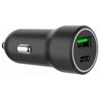 CARGADOR RAPIDO PARA COCHE GEMBIRD CON 2 PUERTOS USB, TIPO C PD, 20 W, NEGRO en Huesoi