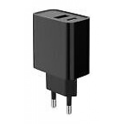 CARGADOR RAPIDO USB GEMBIRD DE 2 PUERTOS Y 20 W, NEGRO en Huesoi