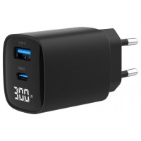 CARGADOR RAPIDO USB GEMBIRD DE 2 PUERTOS Y 30 W, LCD, NEGRO en Huesoi