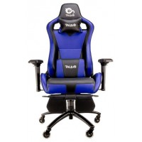 Talius silla Caiman V2 gaming black/blue reposapies, 4D, Frog, base metal, ruedas 75mm silicona, gas en Huesoi