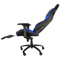 SILLA GAMER TALIUS CAIMAN V2 NEGRA/AZUL, REPOSAPIES, en Huesoi
