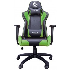 Talius silla Gecko V2 gaming negra/verde, brazos fijos, butterfly, base nylon, ruedas nylon en Huesoi
