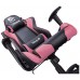 Talius silla Gecko V2 gaming negra/rosa, brazos fijos, butterfly, base nylon, ruedas nylon en Huesoi