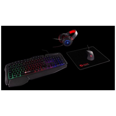 TECLADO MOUSE HEADSET Y ALFOMBRILLA TALIUS GAMING KIT en Huesoi