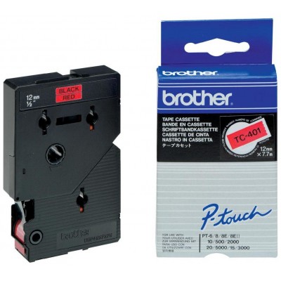 BROTHER Cinta laminada rojo/negro 12mm en Huesoi