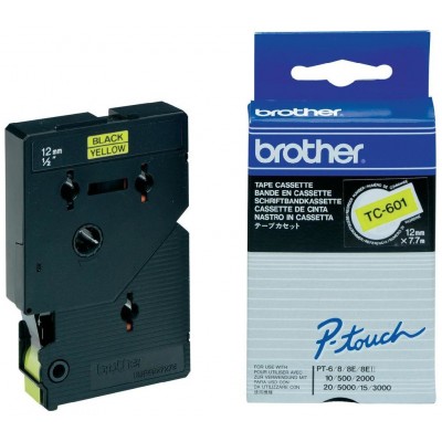 BROTHER Cinta laminada amarillo/negro 12mm en Huesoi