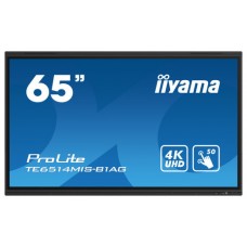 iiyama TE6514MIS-B1AG pantalla de señalización Panel plano interactivo 165,1 cm (65") LCD Wifi 435 cd / m² 4K Ultra HD Negro Pantalla táctil Procesador incorporado Android 24/7 (Espera 4 dias) en Huesoi