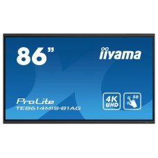 iiyama TE8614MIS-B1AG pantalla de señalización Panel plano interactivo 2,17 m (85.6") LCD Wifi 435 cd / m² 4K Ultra HD Negro Pantalla táctil Procesador incorporado Android 24/7 (Espera 4 dias) en Huesoi